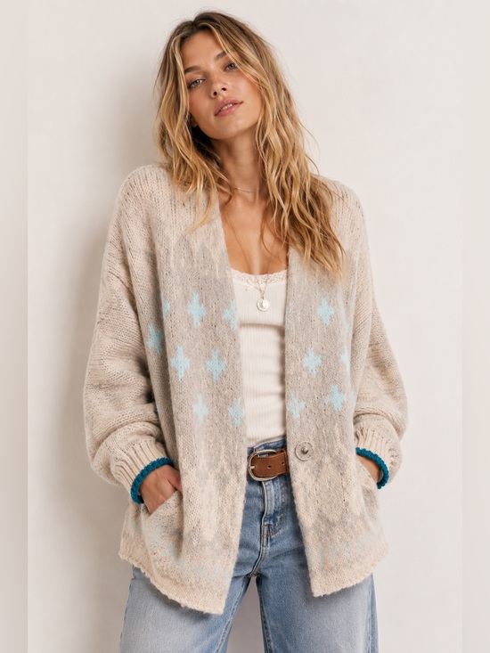 Free People Sweaters - NWT Free People Cream Knit Cardigan